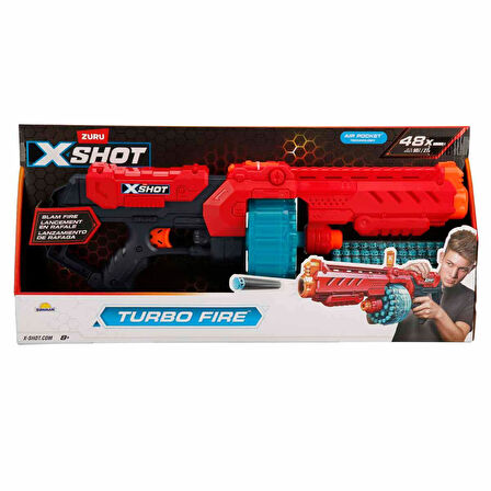 X-Shot Turbo Fire 48 Mermili Sünger Dart Atan Silah S00036270