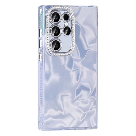 Gpack Samsung Galaxy S24 Ultra Kılıf Parlak Taş Detaylı Airbagli Esila Kapak
