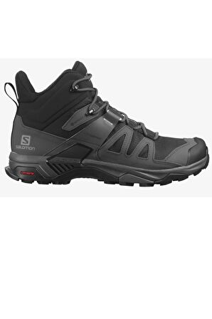 Salomon X Ultra 4 Mıd Gtx Bağcıklı Su Geçirmez Erkek Siyah Deri Outdoor Dizaltı Kar Botu 