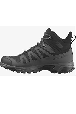 Salomon X Ultra 4 Mıd Gtx Bağcıklı Su Geçirmez Erkek Siyah Deri Outdoor Dizaltı Kar Botu 