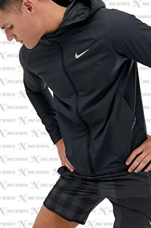 Nike Essential Hooded Running Su Tutmaz Kumaş Kapüşonlu Erkek Spor Ceket