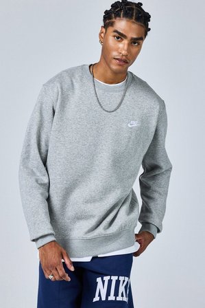 Nike Sportswear Club Crew Standart Kesim Gri Erkek Sweatshrit