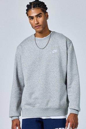 Nike Sportswear Club Crew Standart Kesim Gri Erkek Sweatshrit