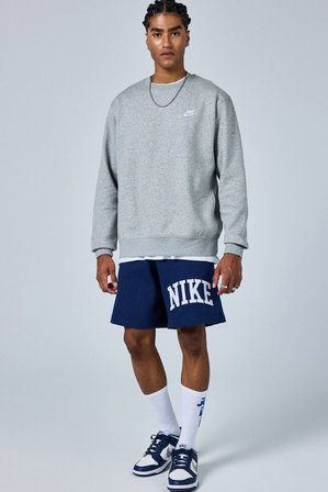 Nike Sportswear Club Crew Standart Kesim Gri Erkek Sweatshrit