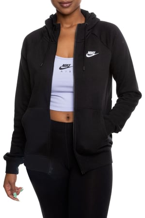 Nike Sportswear Essantial Hoodie Siyah Kadın Spor Sweatshirt