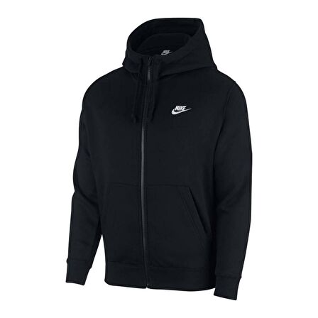 Nike M Nsw Club Hoodıe Fz Bb Erkek Siyah Sweatshir
