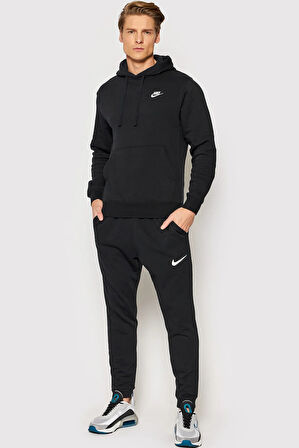Nike Clup Fleece Pullover Bb Hoodie Şardonlu Erkek Siyah Sweatshrit