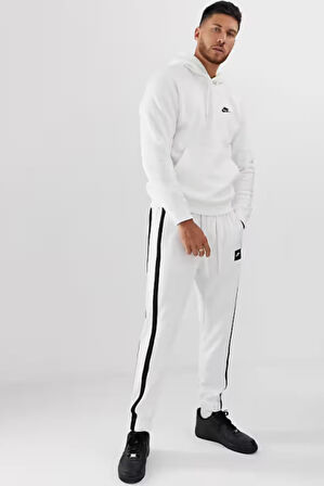 Nike Clup Fleece Pullover Bb Hoodie Şardonlu Erkek Beyaz Sweatshrit