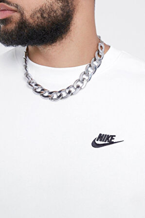 Nike Sportswear Club Crew Standart Kesim Beyaz Erkek Sweatshrit