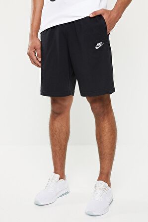 Nike Sportswear Club Jersey Cotton Shorts Unisex Pamuklu ince Yazlık Şort Siyah