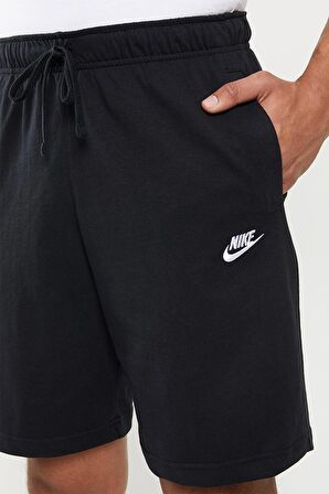 Nike Sportswear Club Jersey Cotton Shorts Unisex Pamuklu ince Yazlık Şort Siyah