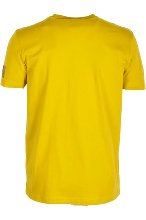 Erkek Tişört Bisiklet Yaka Hardal %100 Pamuk Slim Fit Baskılı T-shirt NCS JEANS 1932