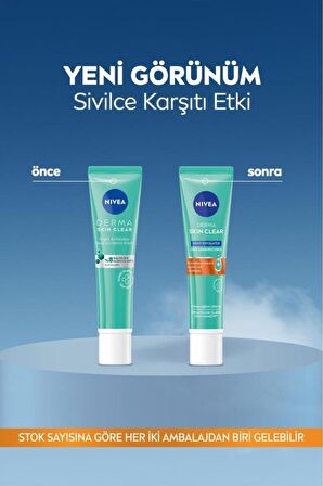 Nivea Derma Skin Clear Exfoliator Gece Arındırıcı Krem 40ml, Sivilce Karşıtı, Niasinamid, Yağlı Ciltler