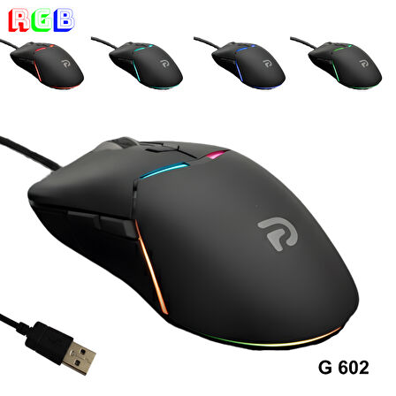 Trio - G602 RGB Gaming Mouse – USB Kablolu Oyuncu Faresi