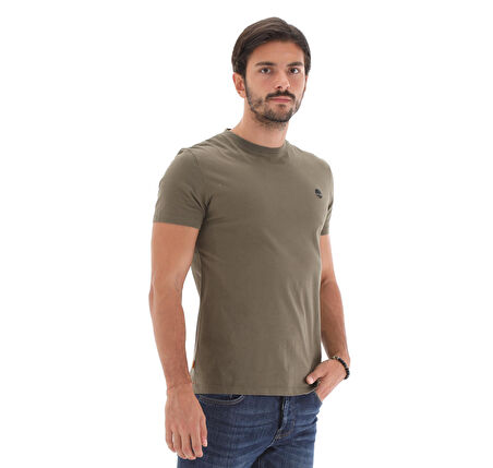 B0A2BPRA581-R Timberland Ss Dunstan River Jersey Crew Tee Slim Erkek T-Shirt Yeşil