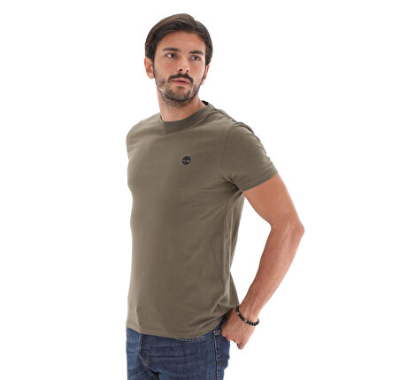 B0A2BPRA581-R Timberland Ss Dunstan River Jersey Crew Tee Slim Erkek T-Shirt Yeşil