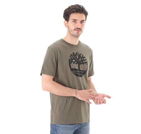 B0A2C2RA581-R Timberland Ss Kennebec River Tree Logo Tee Erkek T-Shirt Yeşil