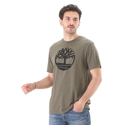 B0A2C2RA581-R Timberland Ss Kennebec River Tree Logo Tee Erkek T-Shirt Yeşil