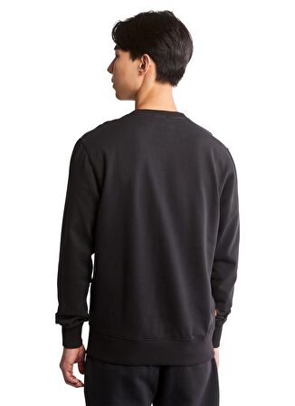 Timberland Siyah Erkek Kapüşonlu Sweatshirt TB0A2BJ8P561_Tree Logo Crew Neck Sw