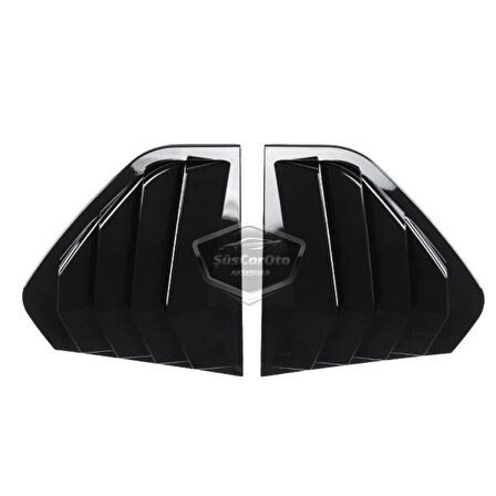 Vw Golf 8 2019 Sonrası Uyumlu Kelebek Cam Izgarası Kelebek Cam Vizörü Havalandırma Sağ Sol Takım Parlak Siyah