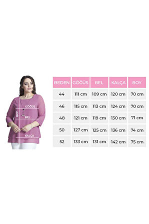 1934 Kolyeli Şifon Büyük Beden Şık Bluz Somon