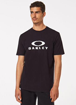 Oakley Bisiklet Yaka Baskılı Siyah Erkek T-Shirt FOA402167 O BARK 2.0