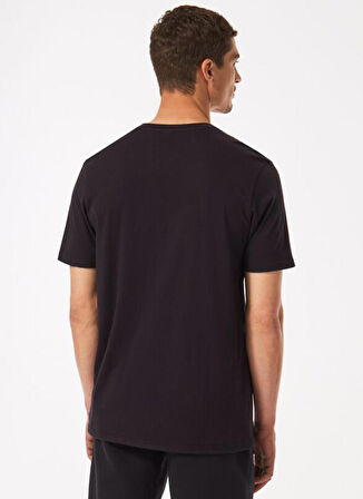Oakley Bisiklet Yaka Baskılı Siyah Erkek T-Shirt FOA402167 O BARK 2.0