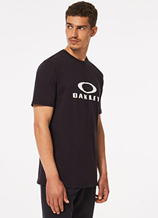 Oakley Bisiklet Yaka Baskılı Siyah Erkek T-Shirt FOA402167 O BARK 2.0