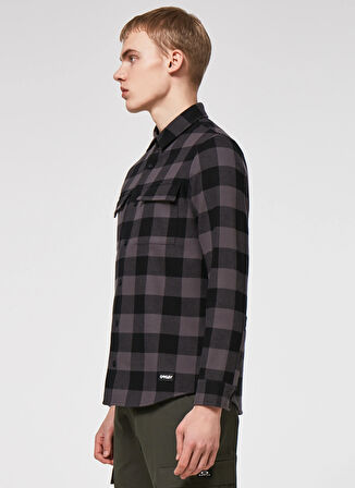 Oakley Siyah - Gri Erkek Kareli Gömlek FOA402577 BEAR COZY FLANNEL