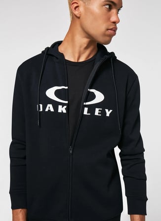 Oakley Zip Ceket, M, Siyah - Beyaz