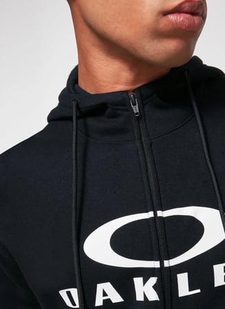 Oakley Zip Ceket, M, Siyah - Beyaz