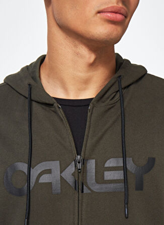 Oakley Zip Ceket, L, Yeşil - Siyah