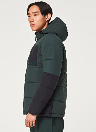 Oakley Yeşil - Siyah Erkek Kapüşonlu Kapitone Mont FOA403427 TAHOE PUFFY RC JACKET