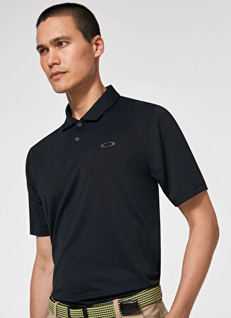 Oakley Siyah Erkek Polo Yaka  Baskılı Polo T-Shirt OAKLEY OAKLEY ICON TN PROTECT RC