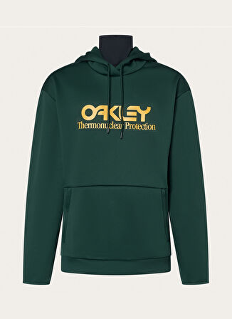 Oakley Sarı - Yeşil Erkek Kapüşonlu Baskılı Sweatshirt FOA402381 RIDER LONG 2.0 HOODIE