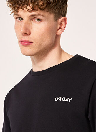 Oakley Siyah Erkek Bisiklet Yaka Baskılı Sweatshirt FOA404798 ROAM COMMUTER RC CREW SWE