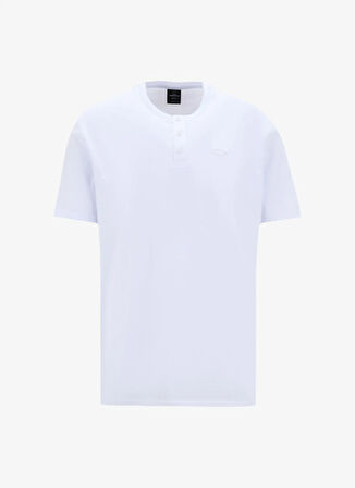 Oakley FOA404884RELAX HENLEY TEE 2.0 Beyaz Düğmeli Bisiklet Yaka Regular Fit Düz Erkek T-Shirt