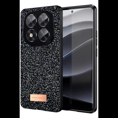 Onegif Xiaomi Redmi Note 14 Pro 5G Bright Simli Kapak - Siyah