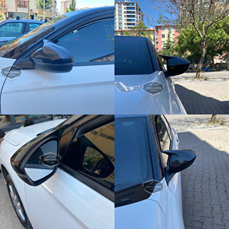 Peugeot 2008 2019 Sonrası Uyumlu Batman Yarasa Ayna Kapağı Piano Black ABS Plastik Sağ Sol Takım