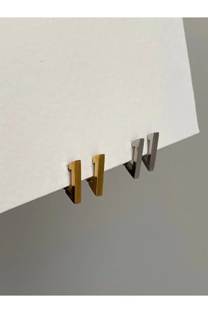 Çelik Gold Üçgen Form Belmo Küpe 1,5 Cm -kararma Yapmaz-