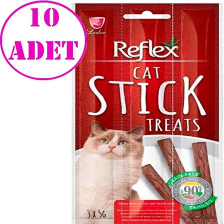 Reflex Biftekli Kuzulu Kedi Ödül Çubuğu 5 Gr 3 Lü 10 AD