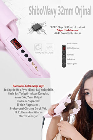 Jolvena Derin Wag Tipi Su Dalgası Saç Maşası 32 Mm (ORJİNAL ÜRÜN)