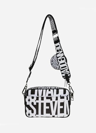 Steve Madden Siyah-Beyaz Kadın Çapraz Çanta BVADES