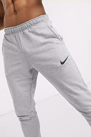 Nike Dri-Fit Fleece Erkek Gri Antrenman Eşofman Altı 