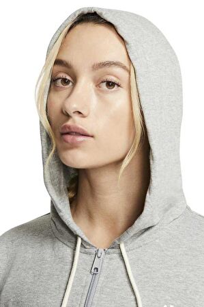 Nike Sportswear Vntg Standart Kesim Günlük Kadın Gri Kapüşonlu Sweatshrit