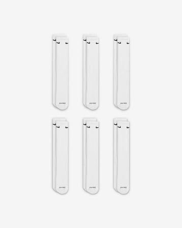 Nike Everyday Plus Destekli Antrenman Crew Çorapları (6 Çift) Beyaz SX6897-100