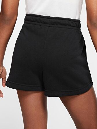 Nike Sportswear Essential Women's French Terry Shorts Black Pamuklu Kısa Kadın Şort Siyah