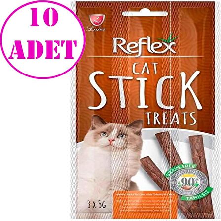 Reflex Tavuklu Ördekli Kedi Ödül Çubuğu 5 Gr 3 Lü 10 AD