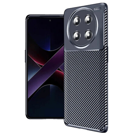 Gpack Honor Magic 7 Lite uyumlu Kılıf Negro Karbon Görünümlü Silikon