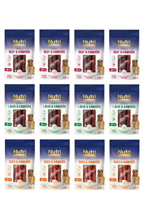 Nutri Canin Rawhide 3 Çeşit Karma Köpek Ödülü 80 Gr. X 12 Adet